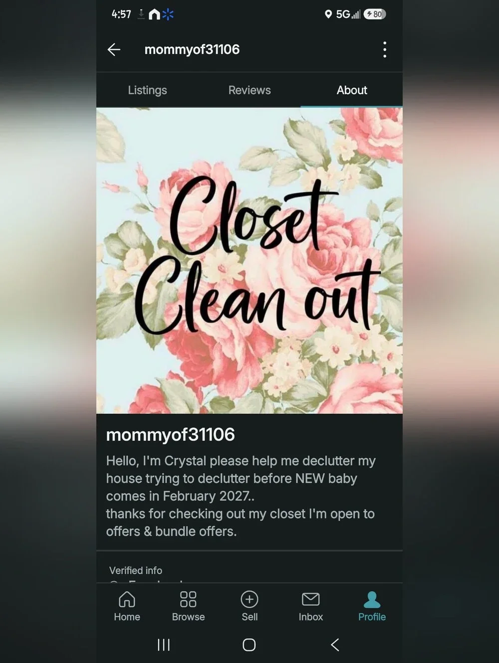 Floral 'Closet Clean Out' Decorative Sign - Add Me VINTED